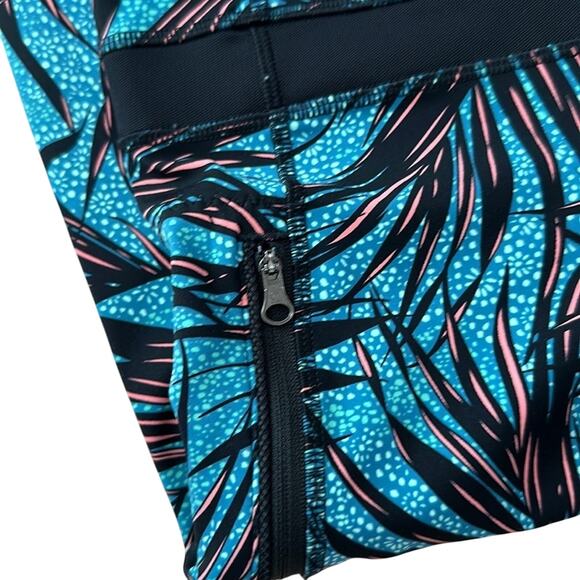 Lululemon Inspire Tight II Palm Lace Tofino Teal Black 25" Size 4 - Picture 4 of 7